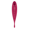 Смарт-вібратор для клітора з вакуумною стимуляцією Satisfyer Twirling Pro+ dark red