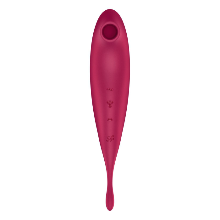 Смарт-вібратор для клітора з вакуумною стимуляцією Satisfyer Twirling Pro+ dark red