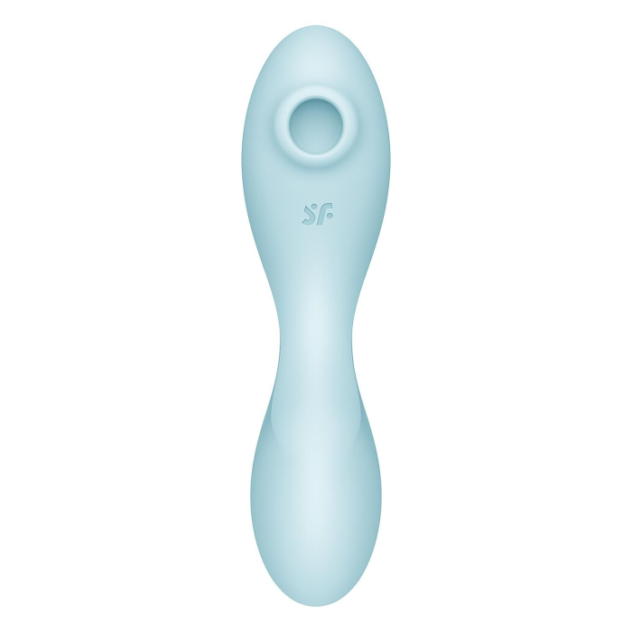 Вакуумний смарт-стимулятор із вібрацією Satisfyer Curvy Trinity 5 (Blue), керування зі смартфона