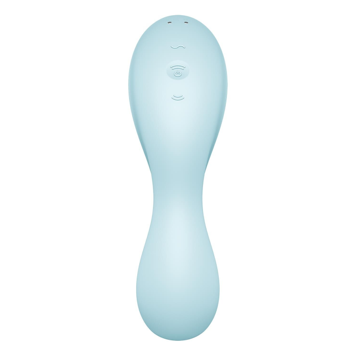 Вакуумний смарт-стимулятор із вібрацією Satisfyer Curvy Trinity 5 (Blue), керування зі смартфона