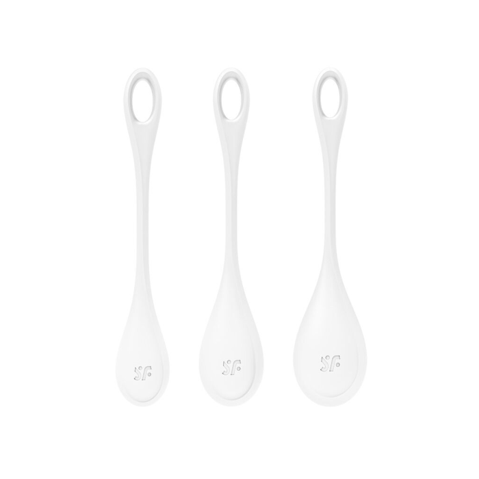 Набір йоні намистин Satisfyer Yoni Power 1 White, діаметр 2-2,5-3см, вага 22-46-74гр