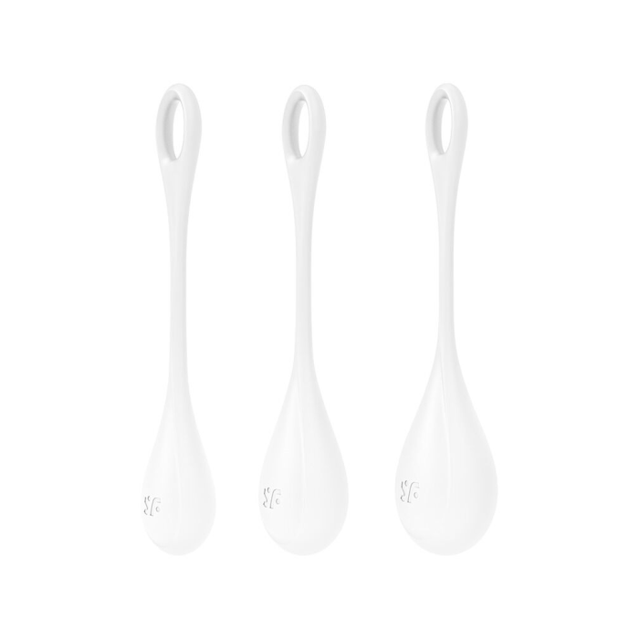 Набір йоні намистин Satisfyer Yoni Power 1 White, діаметр 2-2,5-3см, вага 22-46-74гр