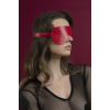 Маска на очі Feral Feelings - Blindfold Mask, натуральна шкіра, червона