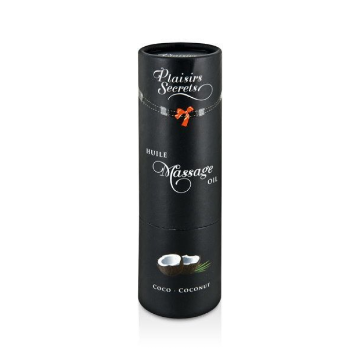 Масажна олія Plaisirs Secrets Coconut (59 мл) з афродизіаками, їстівна, подарункова упаковка