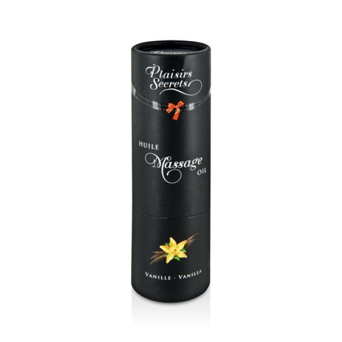 Масажна олія Plaisirs Secrets Vanilla (59 мл) з афродизіаками, їстівна, подарункове паковання