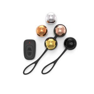 Набір вагінальних кульок Dorcel Training Balls, діам. 3,4 см, вага 20-117гр, є вібрація, пульт ДК