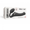 Безремінний страпон з вібрацією Strap-On-Me Vibrating Black M, діаметр 3,8см, пульт ДК, регульований