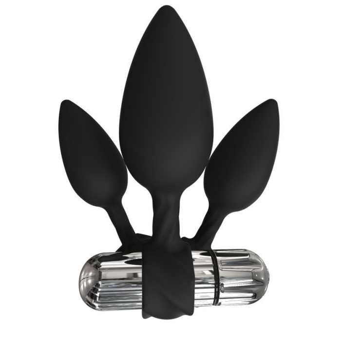 Набір анальних вібропробок Bathmate Anal Training Plugs VIBE, діаметр 2,5 см - 3,1см - 3,8см