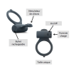 Ерекційне кільце Dorcel Power Clit Plus з вібрацією, перезаряджається, з язичком та щіточкою