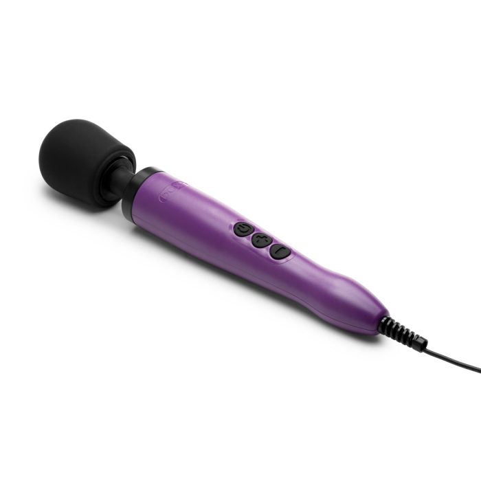 Вібромасажер DOXY Original Purple, дуже потужний, живлення 220В, пульсівні вібрації