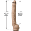 Фалоімітатор Doc Johnson Dick Rambone Cock White, діаметр 6 см, довжина 42 см, ПВХ