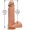 Фалоімітатор Doc Johnson The D - Perfect D - 8 Inch With Balls - ULTRASKYN, діаметр 5,1 см