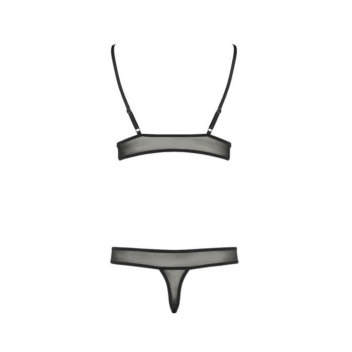 Комплект білизни Passion ERZA SET XXL/XXXL, black, ліф і трусики