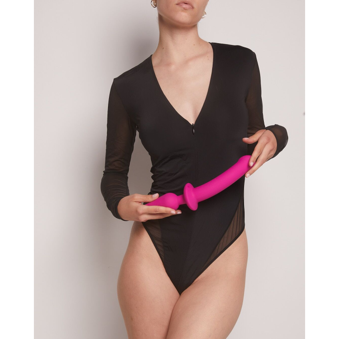 Анальна пробка з дилдо 2в1 Strap-On-Me SWITCH PLUG-IN DILDO Fuchsia L, діаметр 4,5/3,4 см