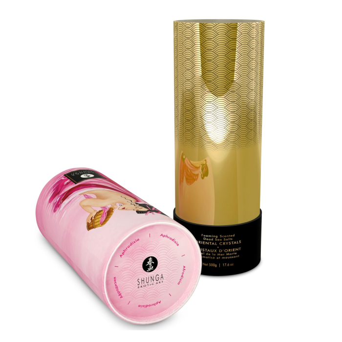 Пінлива сіль для ванни Shunga Dead Sea salt Oriental Crystals — Rose Petal (500 г), Мертвого моря