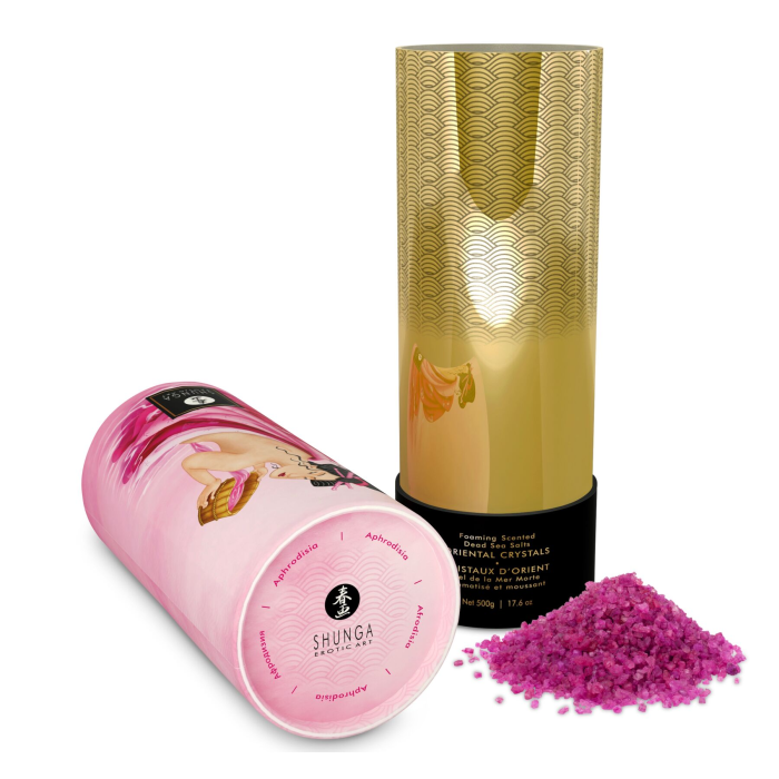 Пінлива сіль для ванни Shunga Dead Sea salt Oriental Crystals — Rose Petal (500 г), Мертвого моря