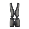 Комплект чоловічої білизни на шнурівці Passion 053 SET WILLIAM XXL/XXXL Black, жилет, боксери