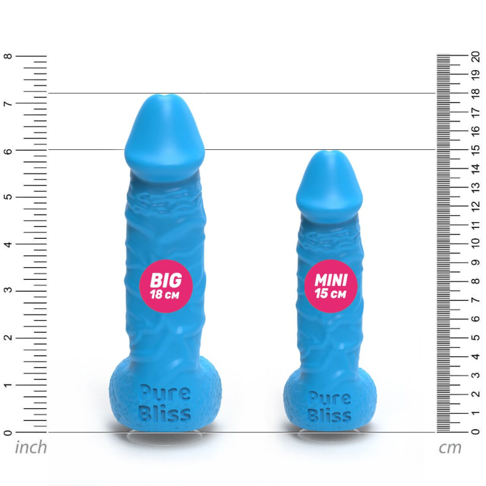 Мило у формі пеніса Pure Bliss MINI Blue, крафтове мило-член, натуральне