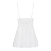 Сатиновий пеньюар з мереживом Obsessive 810-BAB-2 babydoll & thong L/XL, білий, пеньюар, танга