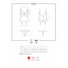 Сатиновий мереживний корсет Obsessive 810-COR-1 babydoll & thong S/M, чорний, корсет, танга
