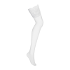 Панчохи під пояс із широким мереживом Obsessive 810-STO-2 stockings L/XL, білі
