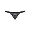Мереживні танги з доступом Obsessive 828-THC-1 crotchless thong L/XL, чорні
