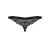 Мереживні танги з доступом Obsessive 828-THC-1 crotchless thong L/XL, чорні