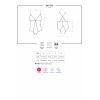 Сітчастий боді з відкритими сідницями Obsessive 841-TED-1 teddy S/M, чорний