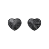 Накладки-серця на соски зі стразами Obsessive A750 nipple covers, чорні