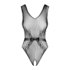 Сітчастий бодістокінг з доступом Obsessive B115 teddy S/M/L, чорний