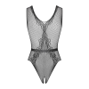 Сітчастий бодістокінг з доступом Obsessive B115 teddy S/M/L, чорний