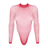 Сітчастий бодістокінг із довгим рукавом Obsessive B126 teddy red XL/XXL, червоний