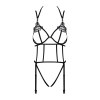 Боді зі стреп із доступом Obsessive Badossa crotchless teddy S/M, чорний