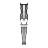 Бодістокінг Obsessive Bodystocking F236 S/Ml/L, глибоке декольте, імітація шнурівки
