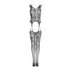 Бодістокінг Obsessive Bodystocking F237 XL/XXL, рослинне плетіння, імітація панчіх