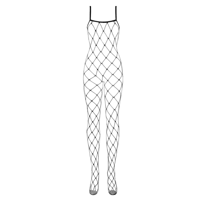 Бодістокінг з великим вічком і відкритими грудьми Obsessive Bodystocking N102 S/M/L, чорний