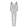 Сітчастий бодістокінг із довгим рукавом Obsessive Bodystocking N109 black S/M/L, чорний, комбінезон