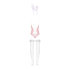Еротичний костюм зайчика Obsessive Bunny suit 4 pcs costume pink S/M, рожевий, топ з підв’язками