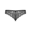 Мереживні танга з доступом Obsessive Contica crothchles thong L/XL, чорні