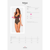 Мереживне боді з декольте Obsessive Estiqua teddy M/L, чорне, широкі лямки