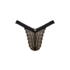 Мереживні трусики із заниженою талією Obsessive Estiqua panties M/L, чорні