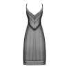 Напівпрозора довга сорочка Obsessive Estiqua chemise M/L, чорний, асиметричний крій