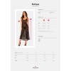Напівпрозора довга сорочка Obsessive Estiqua chemise M/L, чорний, асиметричний крій