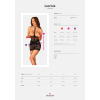 Напівпрозора сорочка з відкритими грудьми Obsessive Lacrisia chemise M/L, чорна, з чокером