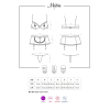 Еротичний костюм покоївки Obsessive Maidme set 5pcs L/XL, бюстгальтер, пояс з фартухом, панчохи, стр
