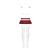 Еротичний костюм школярки з мініспідницею Obsessive Schooly 5pcs costume L/XL, біло-червоний, топ, с