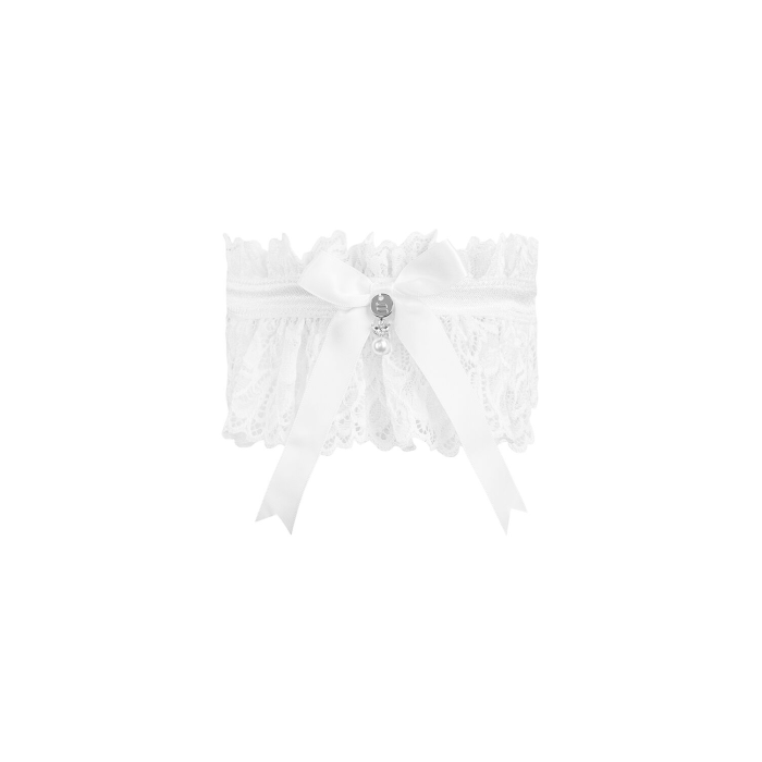 Ажурна підв’язка Obsessive Amor Blanco garter, white