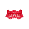 Широкий мереживний чокер Obsessive Bergamore choker, red