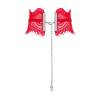 Широкий мереживний чокер Obsessive Bergamore choker, red