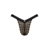 Мереживні трусики із заниженою талією Obsessive Estiqua panties XS/S, black